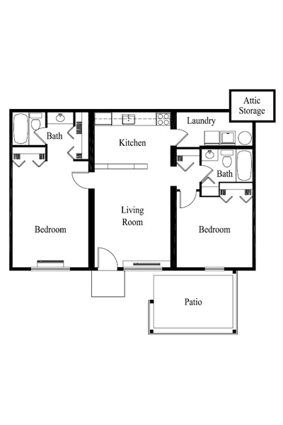 2BR/2BA - Greenbriar Glen