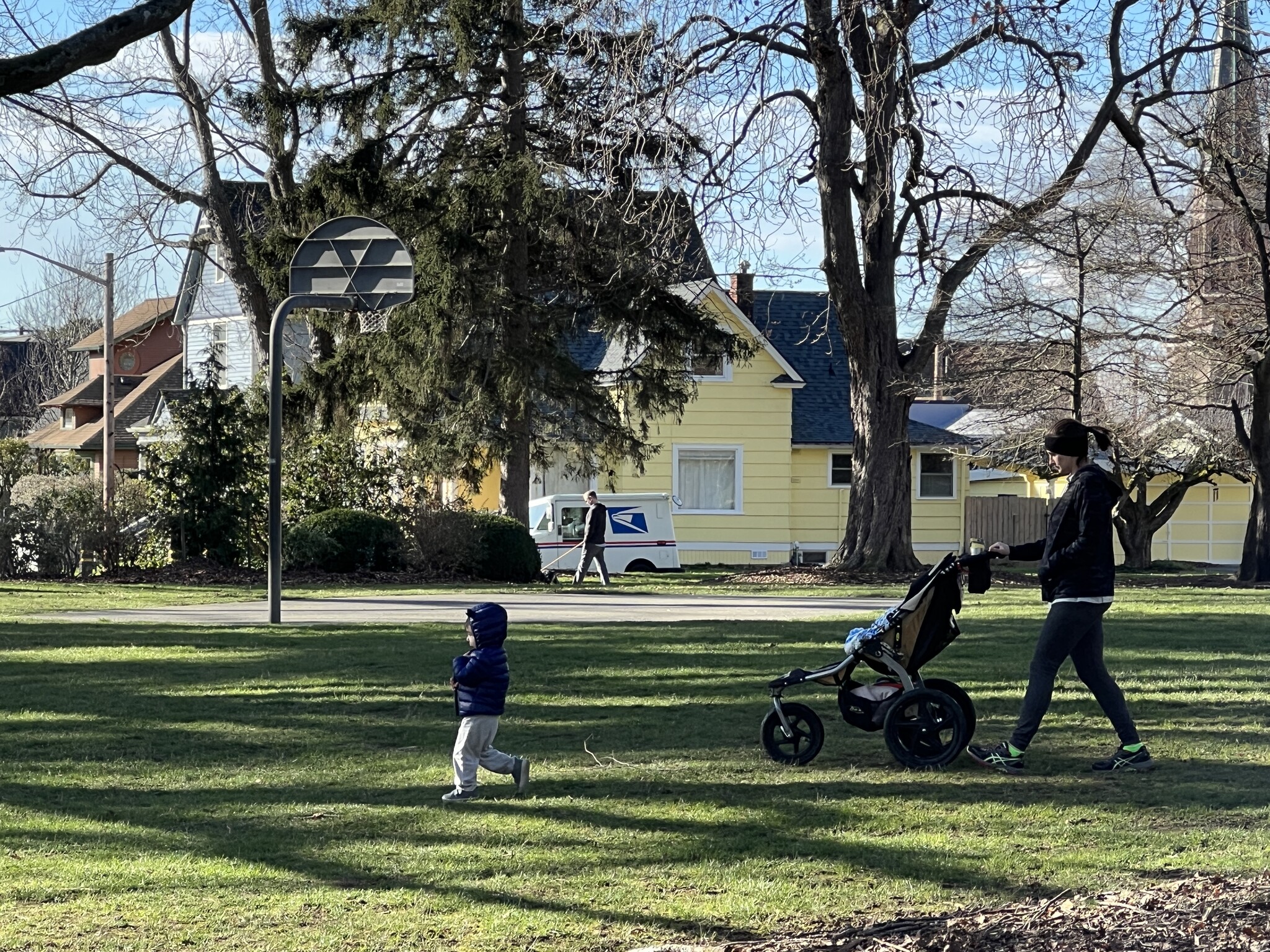 View to the House from the Park (note basketball hoop in foreground) - 2123 Park St