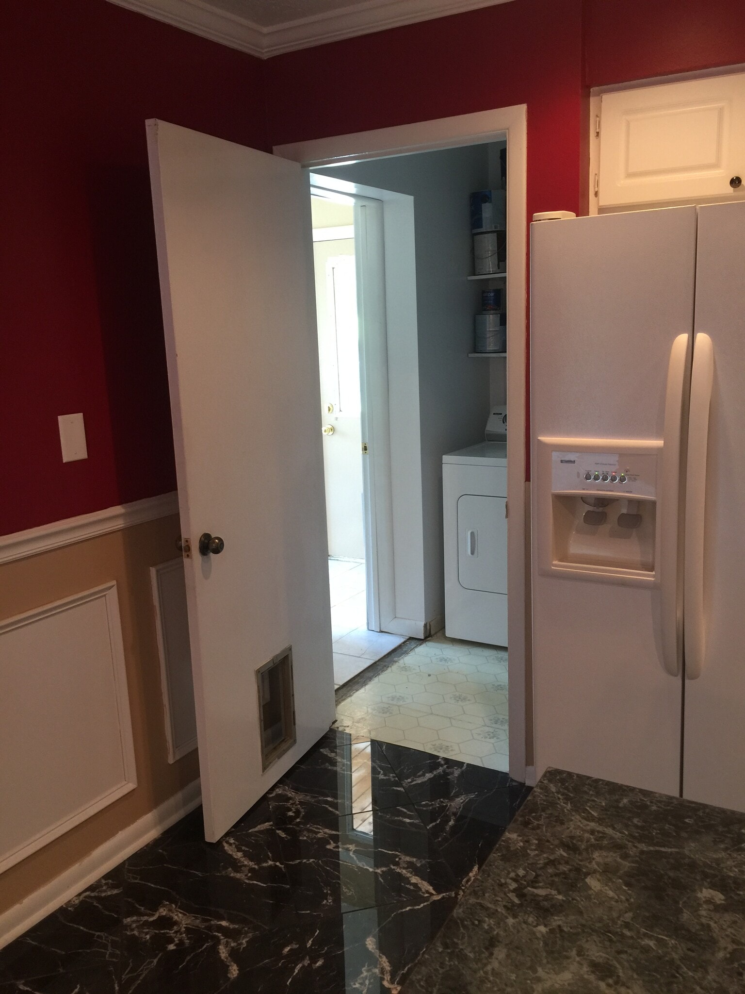 Kitchen into Utility Room and Office - 4912 Angelia Dr