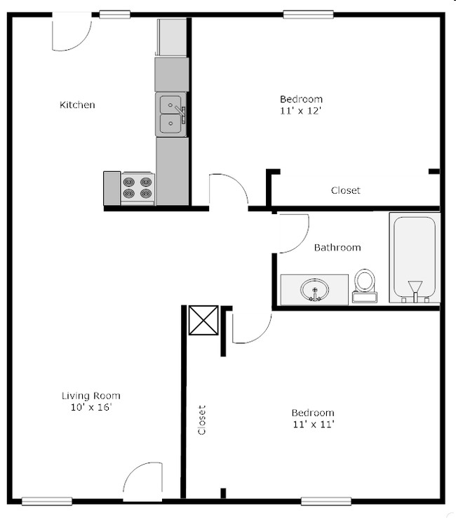 Floorplan - Falling Water Apartments