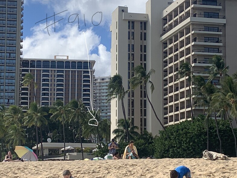 View of unit from Beach - 1860 Ala Moana Blvd