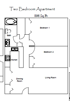 2BR/1BA - Huntington Place Apartments