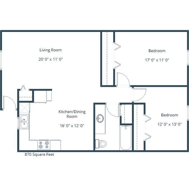 Floorplan - Highland Meadows Apartment Community