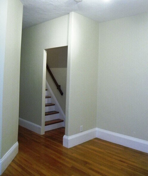 open office w view of 2nd flr stairs - 129 Brown St