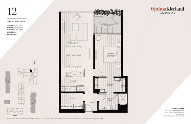 Floorplan - Optima Kierland Apartments