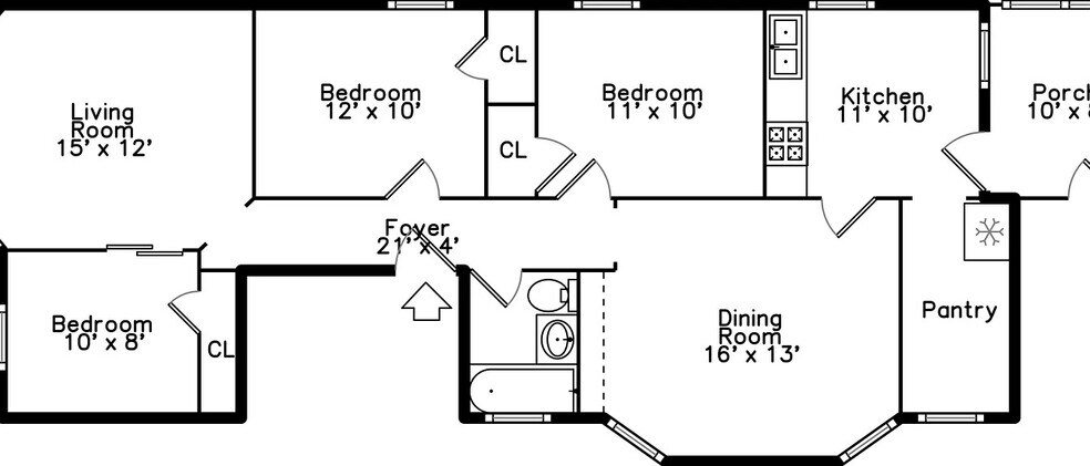 Approx. Layout - 1311 W Cornelia Ave