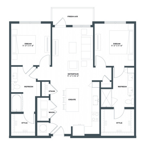 B1 Floor Plan - Midland Gainesville