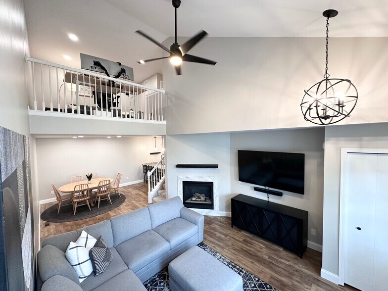 Living Room with Gas Fireplace, Dining Room, and Loft - 12652 43rd St NE