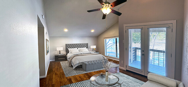 Master bedroom easily holds this king size bed - 8710 Park Ln