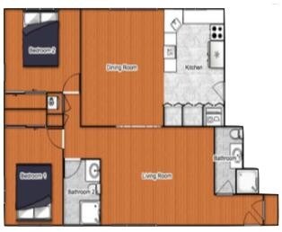 6221 N Rosebury Ave. Floor Plan - Rosebury Rentals