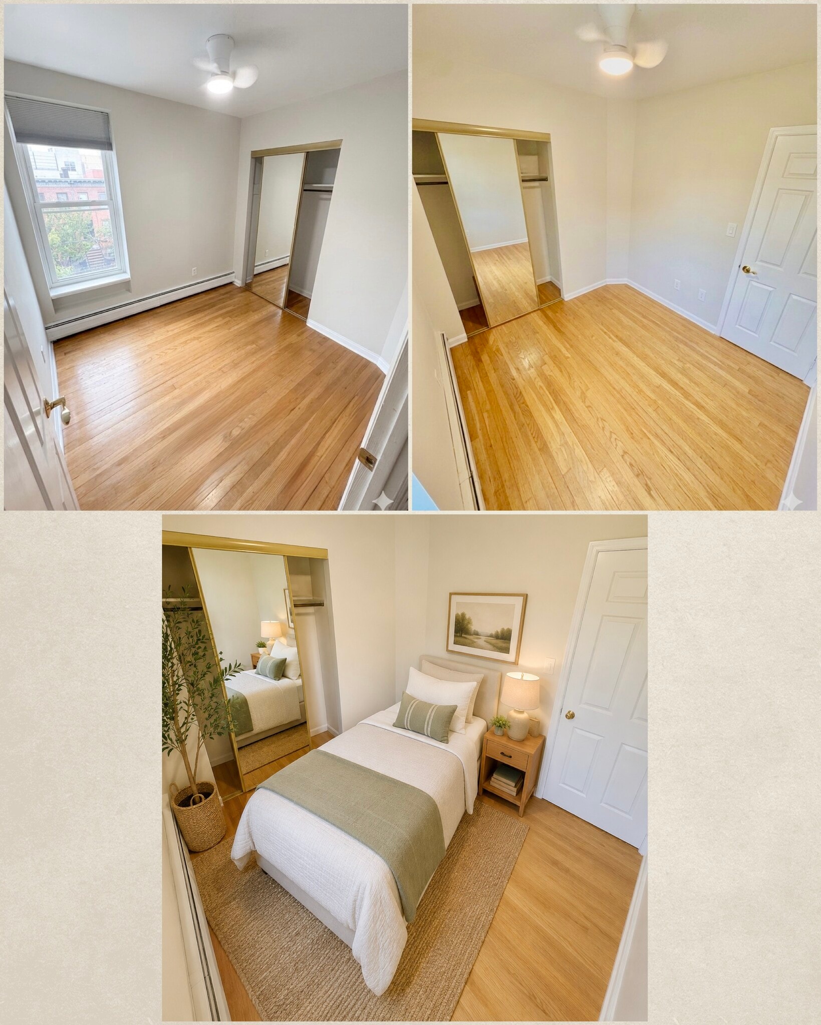 Second Bedroom / Virtually Staged Second Bedroom - 278 Monmouth St