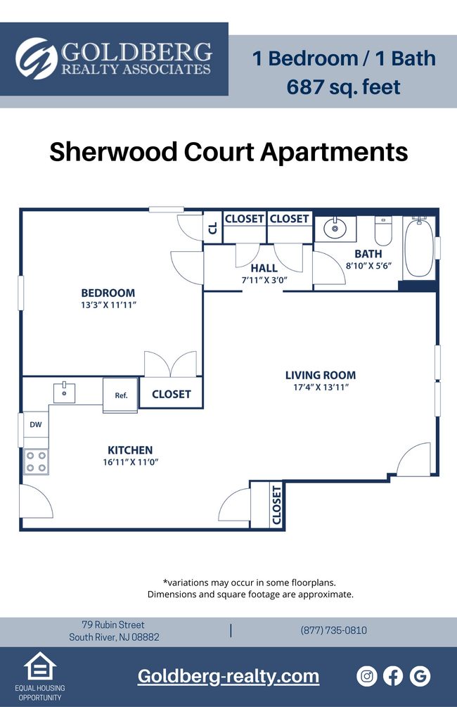 Floorplan - Sherwood Court Apartments