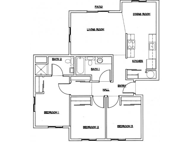 3BR/2BA - Salmon Run Apartments