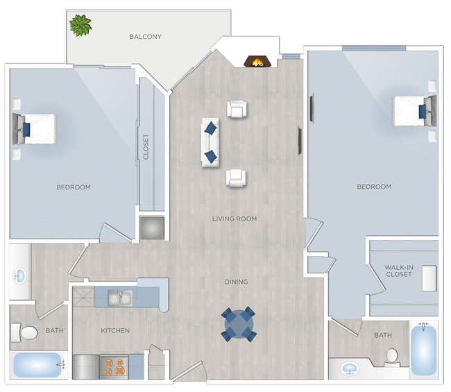 Floorplan - Chelsea Court Apartments