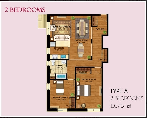Type A - Lincoln Avenue Apartments