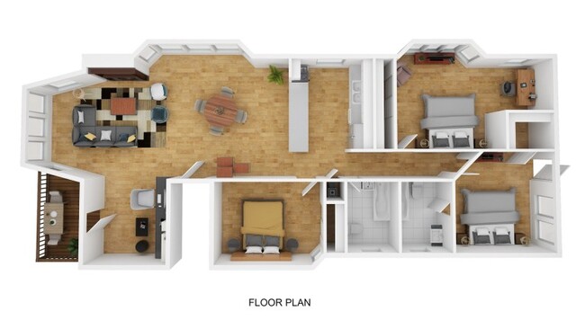 similar floor plan (not exact) - 4200 N Damen Ave