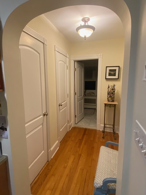 hall has 2 large closets, leads to bath and bedroom 1 - 381 Bedford Rd