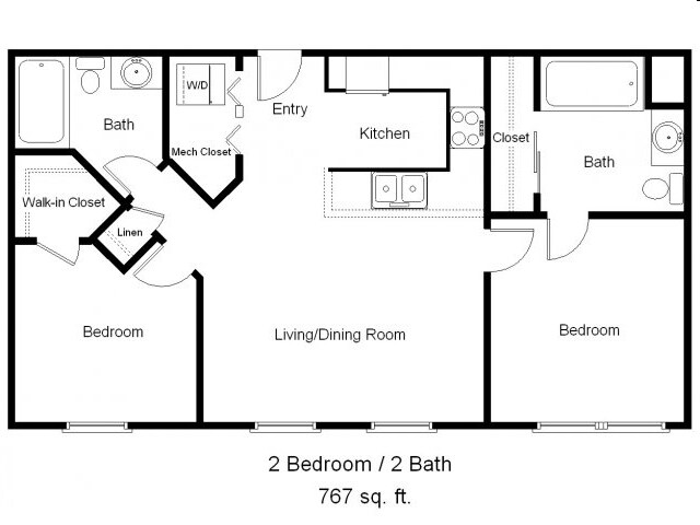 2BR/2BA - Pegasus Senior Villas