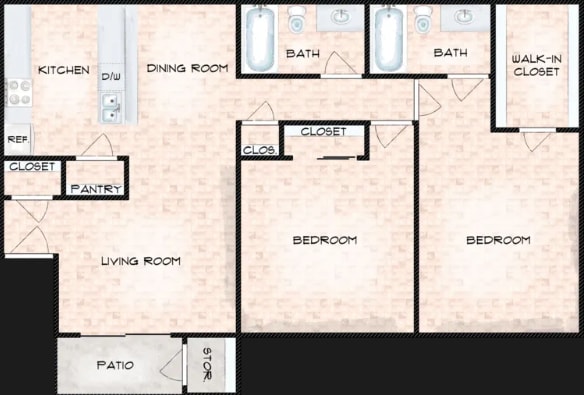 Floorplan - Capewood Apartments