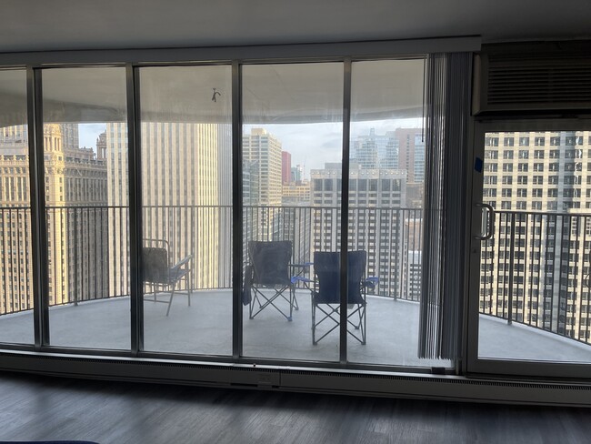 view from living room and new storm door - 300 N State St