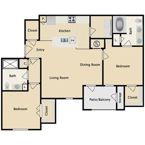 Floorplan - Sorrento at Deer Creek Apartment Homes