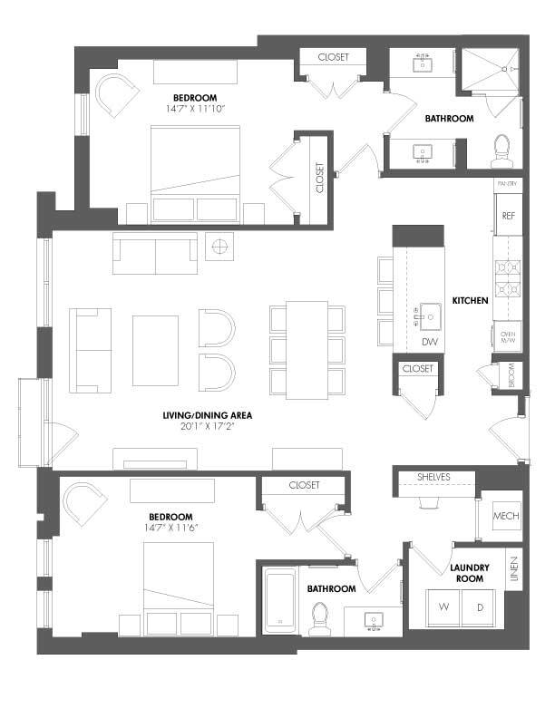 Floorplan - The Residences at Eastern Market