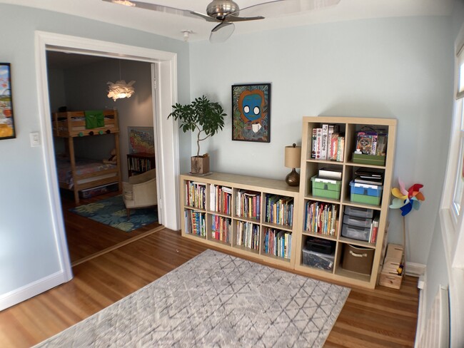 Bedroom 2 w/ceiling fan (upstairs). - 526 24th St NE