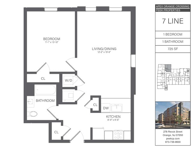 07 Line (One Bedroom) - APEX Orange Crossing