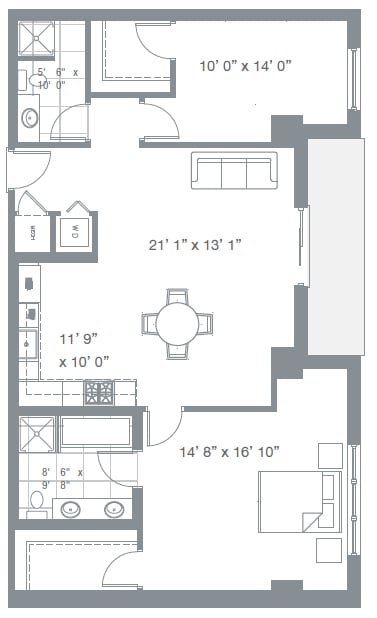 2BR/2BA - Watermark Condos
