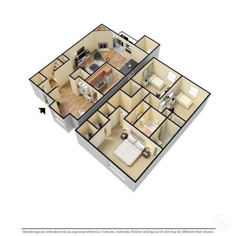 Floorplan - Parktowne Townhomes