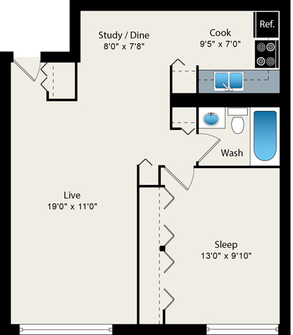 Floorplan - Reside on Roscoe