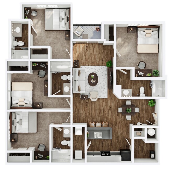 4 Bedroom | 4 Bathroom - Campus Crossings at Abbey West