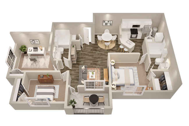 Floorplan - Trinity Oaks Apartment Homes