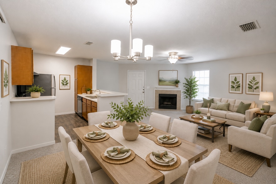 Living Room and Dining Room - Wood Springs