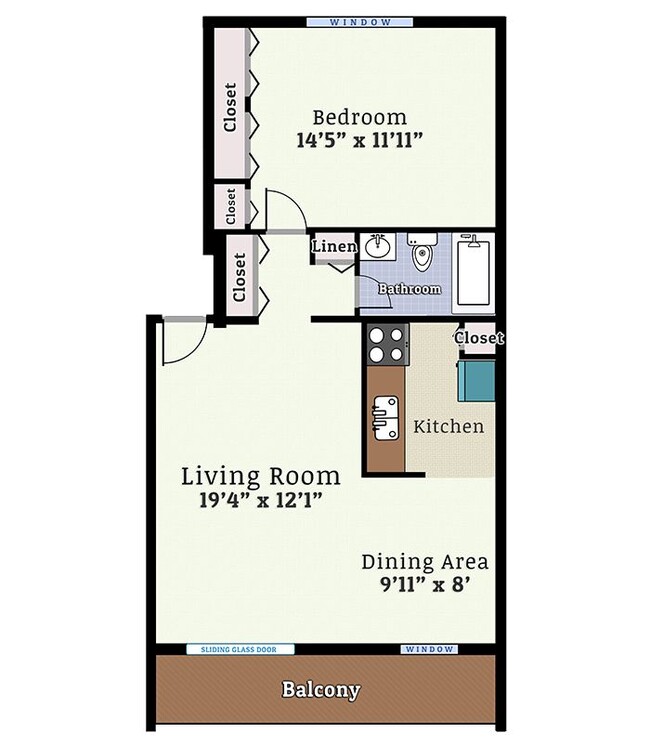 Woodmere 1 Bedroom Balcony - Woodmere Apartments