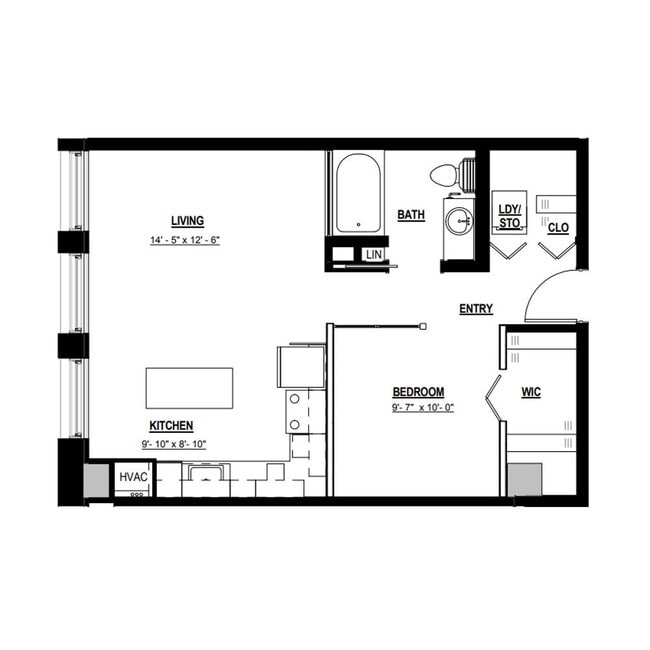 Floorplan - Parisian on Vine Apartments