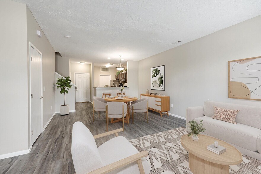 Open Floorplan Living Area - The Commons at Canal Winchester Apartments
