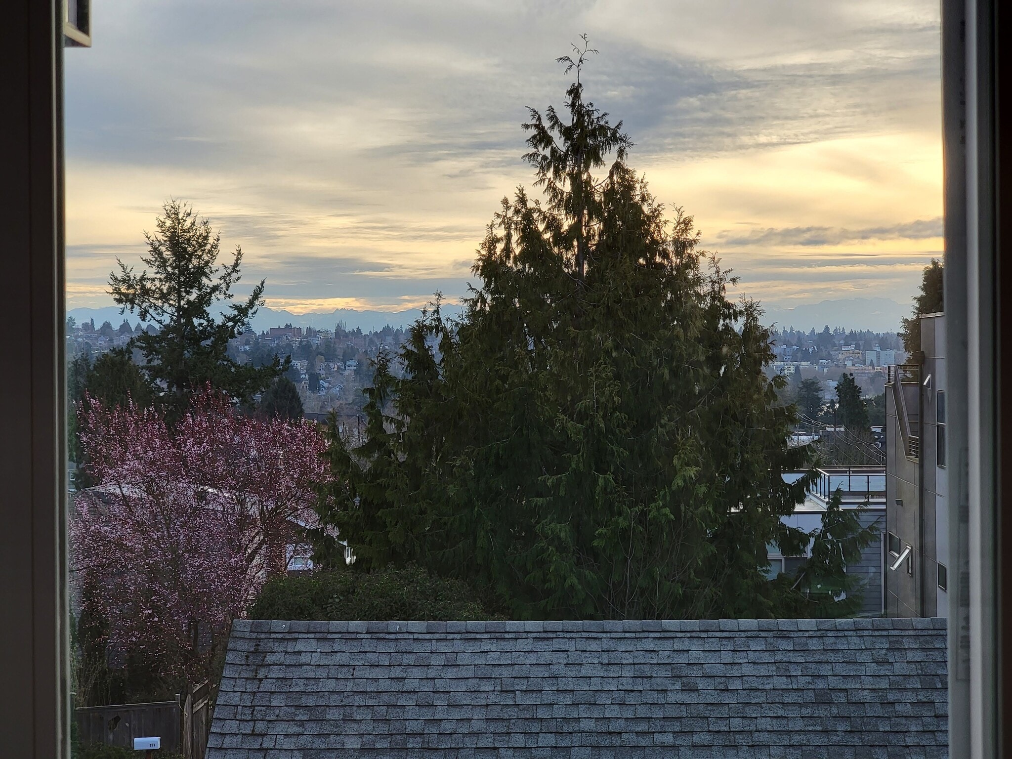 View of Cascades and Greenlake from balcony - 336 N 73rd St