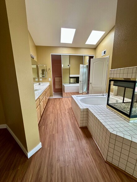 Master bathroom with fireplace. - 1780 Crystal Ridge Way