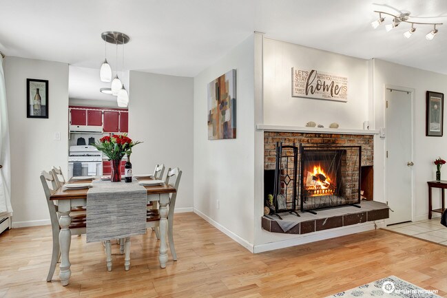 Wood Burning Fireplace and Dining Table - 1726 Cache Dr