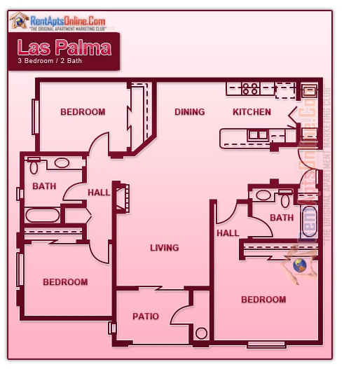 3BR/2BA - Paseo Villas Apartments