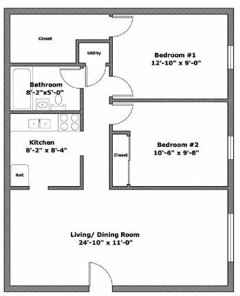 2BR/1BA - 180-188 Patterson