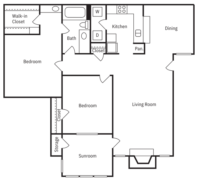 Floorplan - The Broadway Apartment Homes