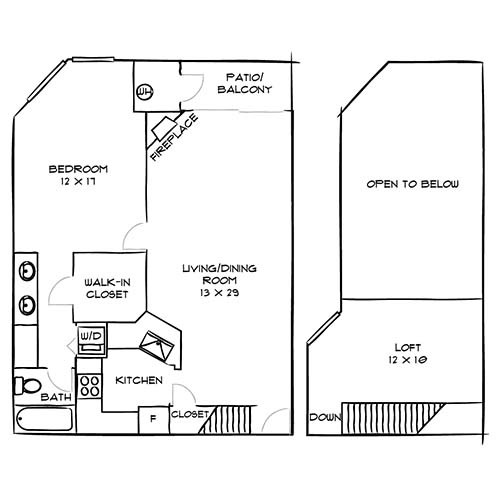 Floorplan - Hillcreste Apartment Homes