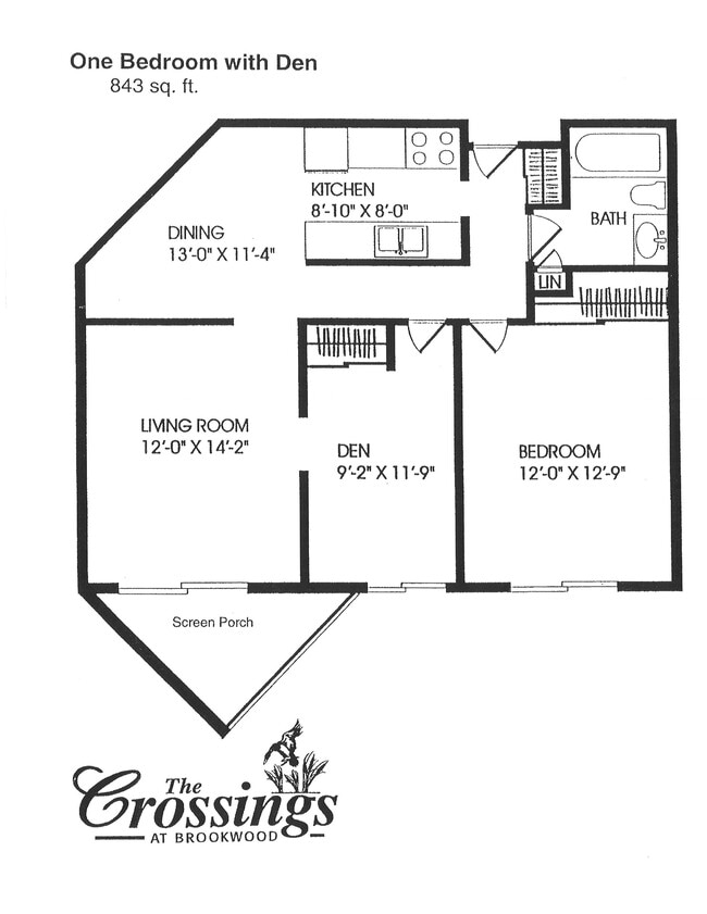 Floorplan - 55+ Community- The Crossings at Brookwood
