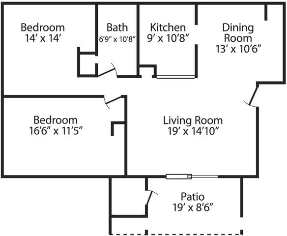2BR/1BA - Wyoming Place Apartments