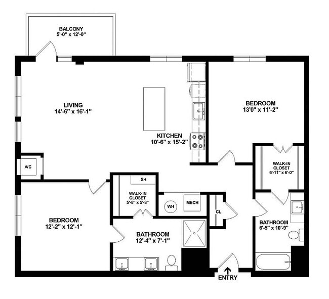 B4 Floorplan with Dimensions - Maple and Main