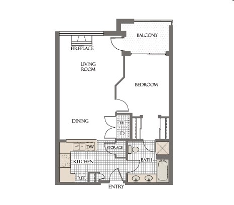 1BR/1BA - Tapestry on Central