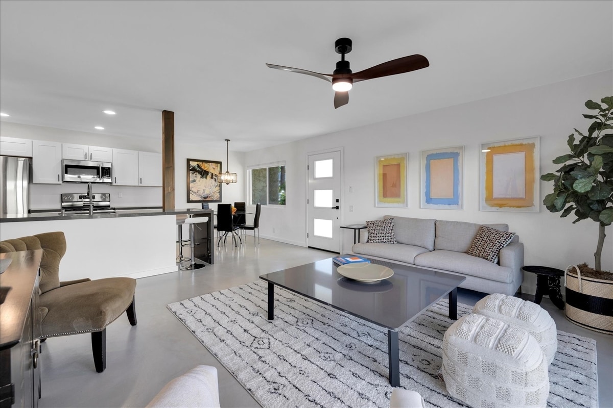 Living room and Front door - 1111 E Ramon Rd