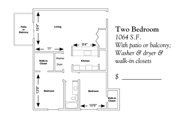 Floorplan - Pine Cove Apartments